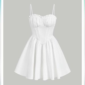 White corset style dress